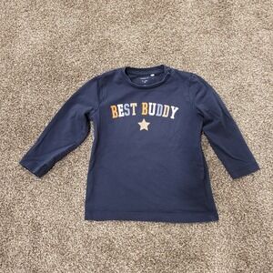 Name It Navy Blue Long Sleeve Shirt Best Buddy Star Kids Size 80 9-12 Months